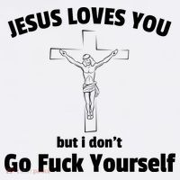 Jesus Loves You But I Don't Go FCK Yourself Mesh Reversible Basketball Jersey Tank