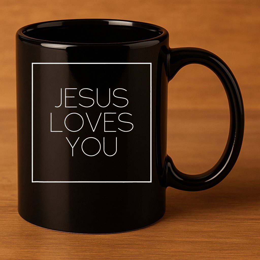 Jesus Loves You 11oz C Handle Ceramic Mug