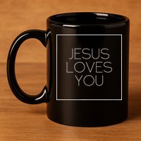 Jesus Loves You 11oz C Handle Ceramic Mug