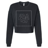 Jesus Loves You Cropped Pullover Crew