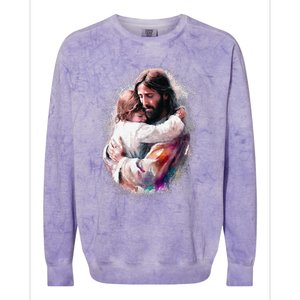 Jesus Loves You Colorblast Crewneck Sweatshirt