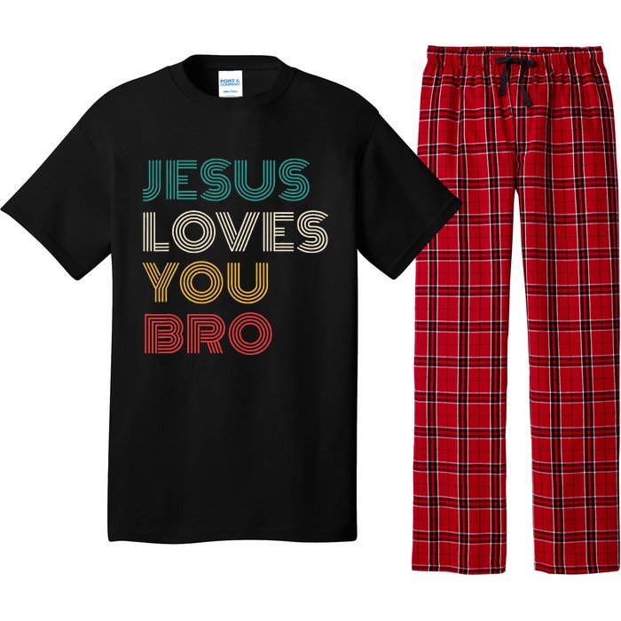 Jesus Loves You Bro Funny Christian Pajama Set