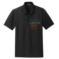 Jesus Loves You Bro Funny Christian Dry Zone Grid Polo