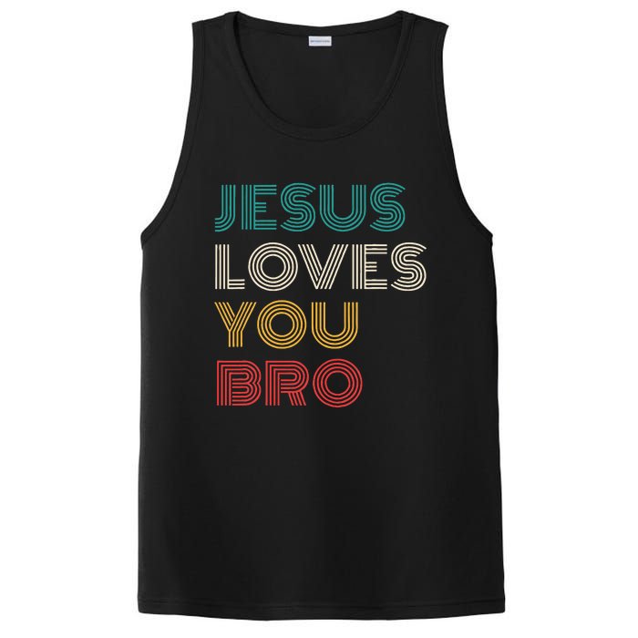 Jesus Loves You Bro Funny Christian PosiCharge Competitor Tank