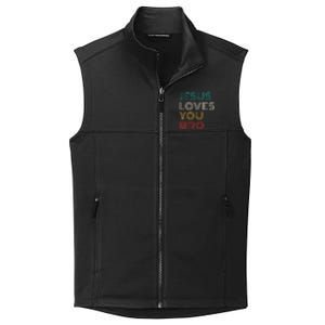 Jesus Loves You Bro Funny Christian Collective Smooth Fleece Vest