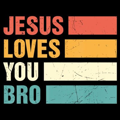 Jesus Loves You Bro Retro Vintage Style Women T-Shirt