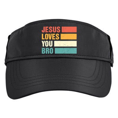 Jesus Loves You Bro Retro Vintage Style Women Adult Drive Performance Visor