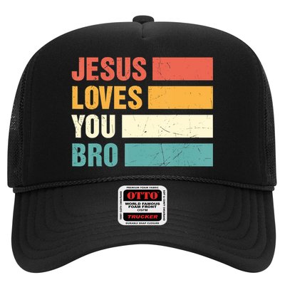 Jesus Loves You Bro Retro Vintage Style Women Trucker Hat