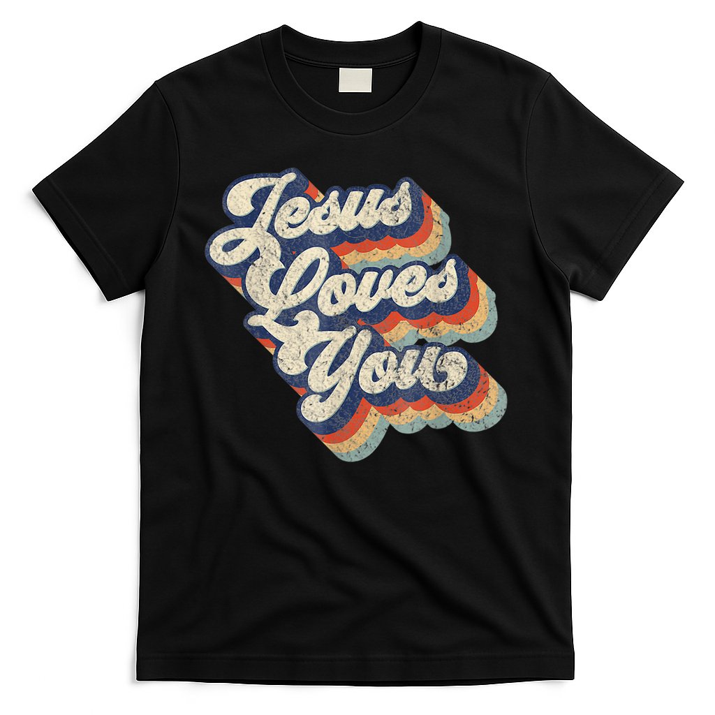 Jesus Loves You Retro Vintage Style T-Shirt