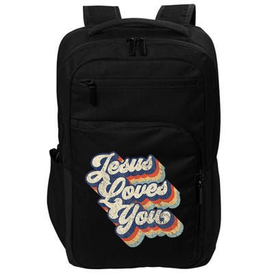 Jesus Loves You Retro Vintage Style Impact Tech Backpack