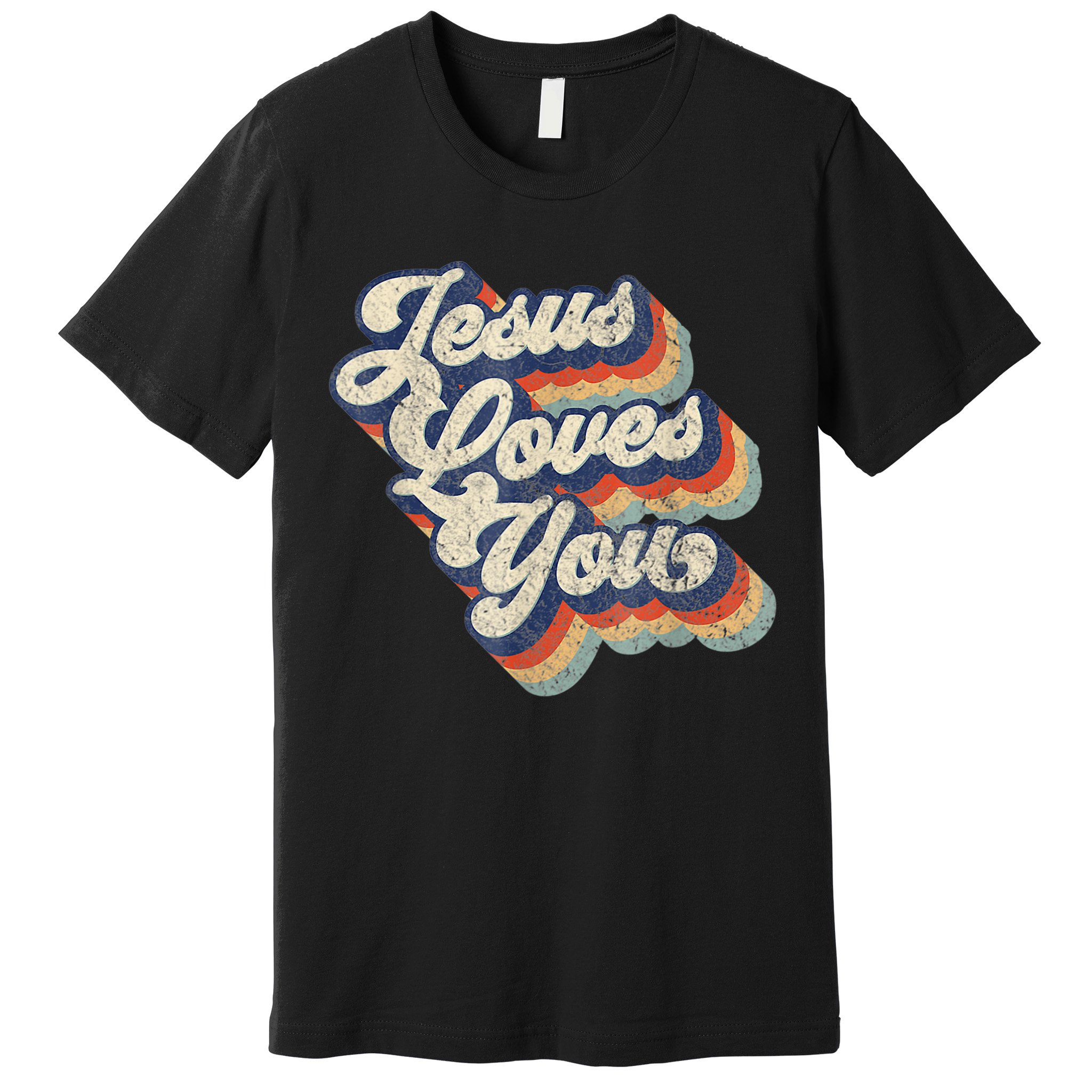 Jesus Loves You Retro Vintage Style Premium T-Shirt