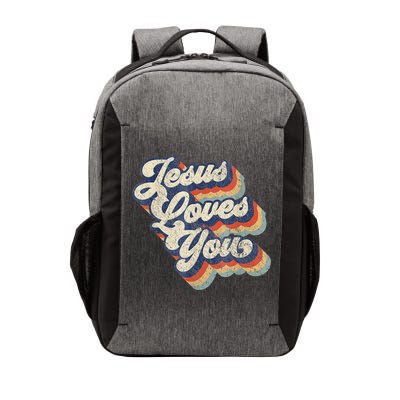 Jesus Loves You Retro Vintage Style Vector Backpack