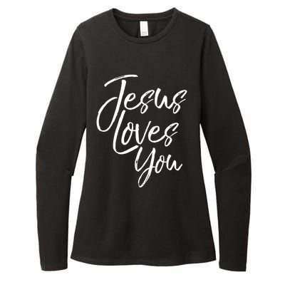 Jesus Loves You Gift Cute Christian Evangelism Gift Womens CVC Long Sleeve Shirt