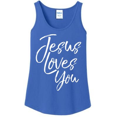 Jesus Loves You Gift Cute Christian Evangelism Gift Ladies Essential Tank