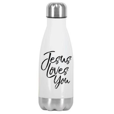 Jesus Loves You Gift Cute Christian Evangelism Gift Stainless Steel Insulated Water Bottle