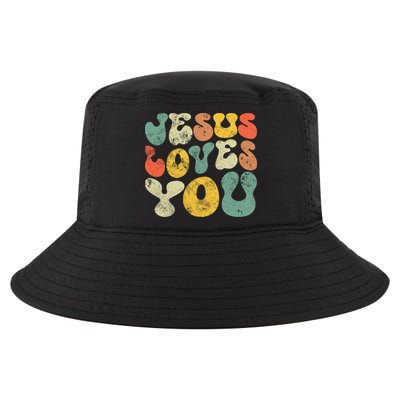 Jesus Loves You Retro Vintage Style Gift Cool Comfort Performance Bucket Hat