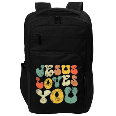 Jesus Loves You Retro Vintage Style Gift Impact Tech Backpack