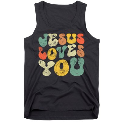 Jesus Loves You Retro Vintage Style Gift Tank Top