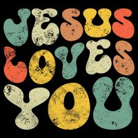 Jesus Loves You Retro Vintage Style Gift Tank Top