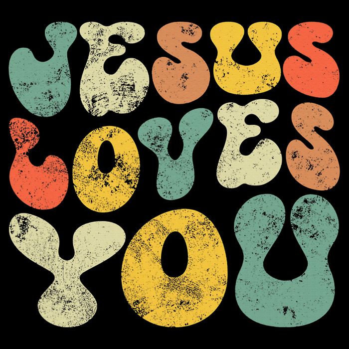 Jesus Loves You Retro Vintage Style Gift Tank Top