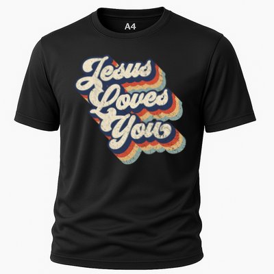 Jesus Loves You Retro Vintage Style Graphic Design Gift Performance Shirt