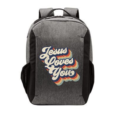 Jesus Loves You Retro Vintage Style Graphic Design Gift Vector Backpack
