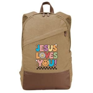 Jesus Loves You Come To Christ Our Lord Christian Catholic Cotton Canvas Backpack