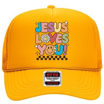 Jesus Loves You Come To Christ Our Lord Christian Catholic High Crown Mesh Back Trucker Hat