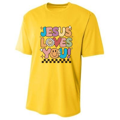 Jesus Loves You Come To Christ Our Lord Christian Catholic Youth Performance Sprint T-Shirt