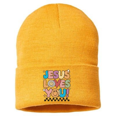 Jesus Loves You Come To Christ Our Lord Christian Catholic Sustainable Knit Beanie