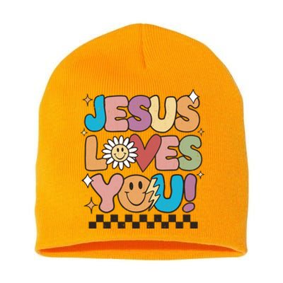 Jesus Loves You Come To Christ Our Lord Christian Catholic Short Acrylic Beanie