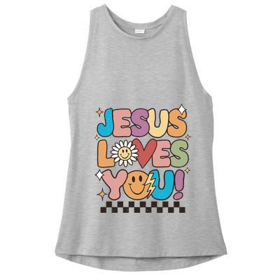 Jesus Loves You Come To Christ Our Lord Christian Catholic Ladies PosiCharge Tri-Blend Wicking Tank