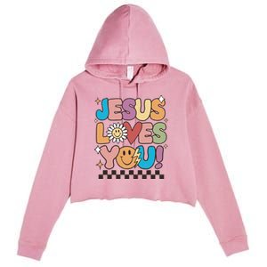 Jesus Loves You Come To Christ Our Lord Christian Catholic Crop Fleece Hoodie