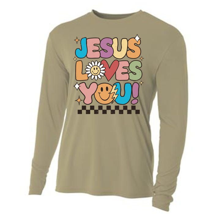 Jesus Loves You Come To Christ Our Lord Christian Catholic Cooling Performance Long Sleeve Crew