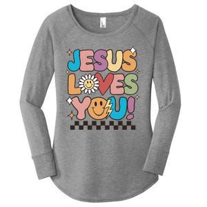 Jesus Loves You Come To Christ Our Lord Christian Catholic Women's Perfect Tri Tunic Long Sleeve Shirt