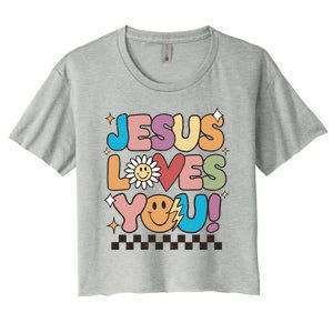 Jesus Loves You Come To Christ Our Lord Christian Catholic Women's Crop Top Tee