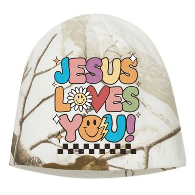 Jesus Loves You Come To Christ Our Lord Christian Catholic Kati - Camo Knit Beanie