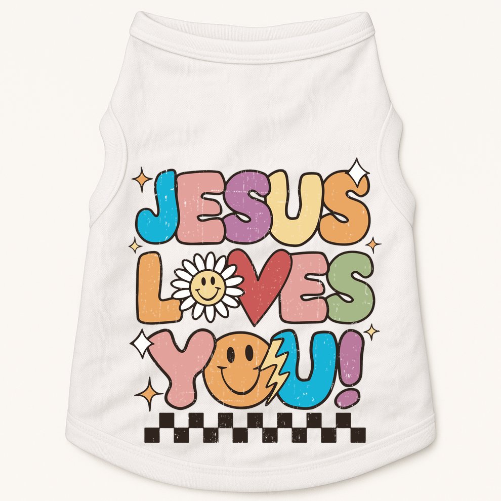 Jesus Loves You Come To Christ Our Lord Christian Catholic Doggie Tank