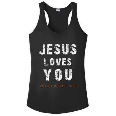 Jesus Loves You But No One Else Does Ladies PosiCharge Competitor Racerback Tank