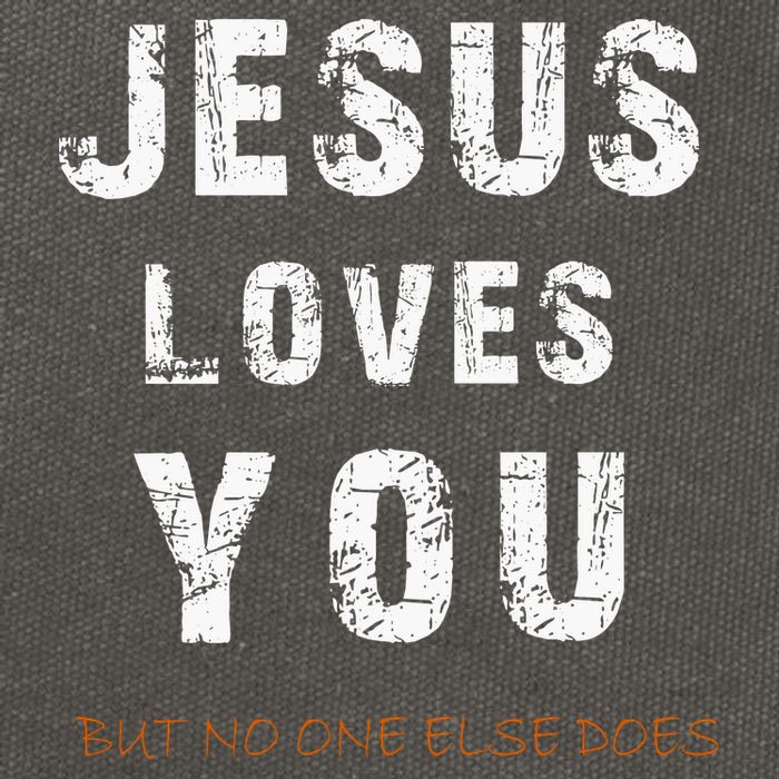 Jesus Loves You But No One Else Does Cotton Canvas Backpack