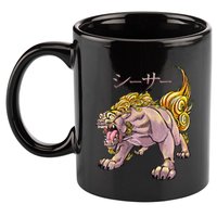 Japanese Liondog Yokaishisa Yokai With Kanji On Front 11oz C Handle Ceramic Mug