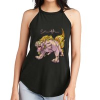 Japanese Liondog Yokaishisa Yokai With Kanji On Front Women's Perfect Tri Rocker Tank