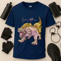 Japanese Liondog Yokaishisa Yokai With Kanji On Front Performance Shirt