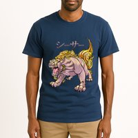 Japanese Liondog Yokaishisa Yokai With Kanji On Front Tall T-Shirt