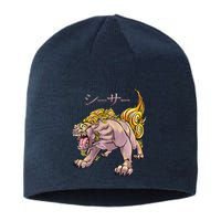 Japanese Liondog Yokaishisa Yokai With Kanji On Front Sustainable Beanie