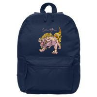 Japanese Liondog Yokaishisa Yokai With Kanji On Front 16 in Basic Backpack