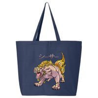 Japanese Liondog Yokaishisa Yokai With Kanji On Front 25L Jumbo Tote