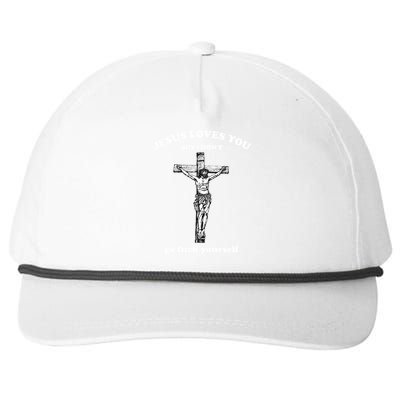 Jesus Loves You But I Don't Fvck Yourself Snapback Five-Panel Rope Hat