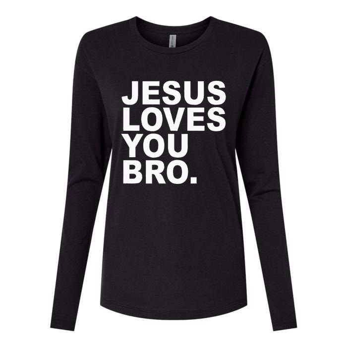 Jesus Loves You Bro. Christian Faith Womens Cotton Relaxed Long Sleeve T-Shirt