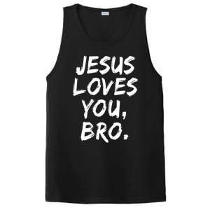 Jesus Loves You Bro Christian Believer Faith God Religious Gift PosiCharge Competitor Tank